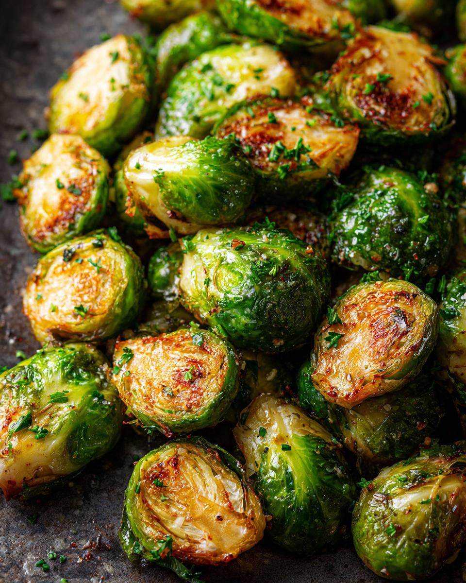 garlic parmesan brussels sprouts roasted 1