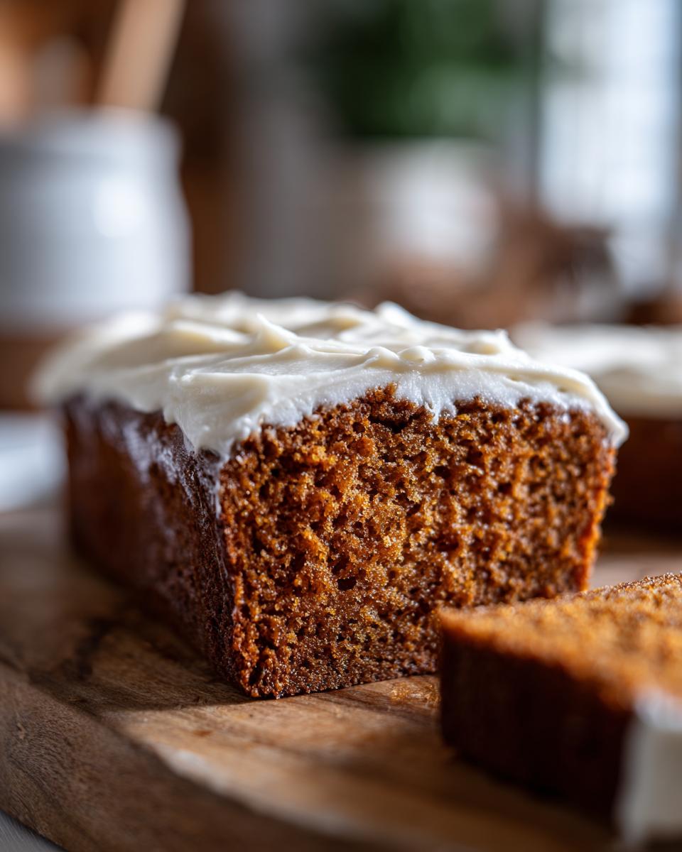 gingerbread loaf cream cheese frosting 1