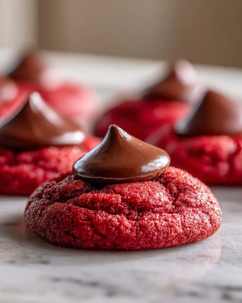 hersheys red velvet blossoms cookie close up