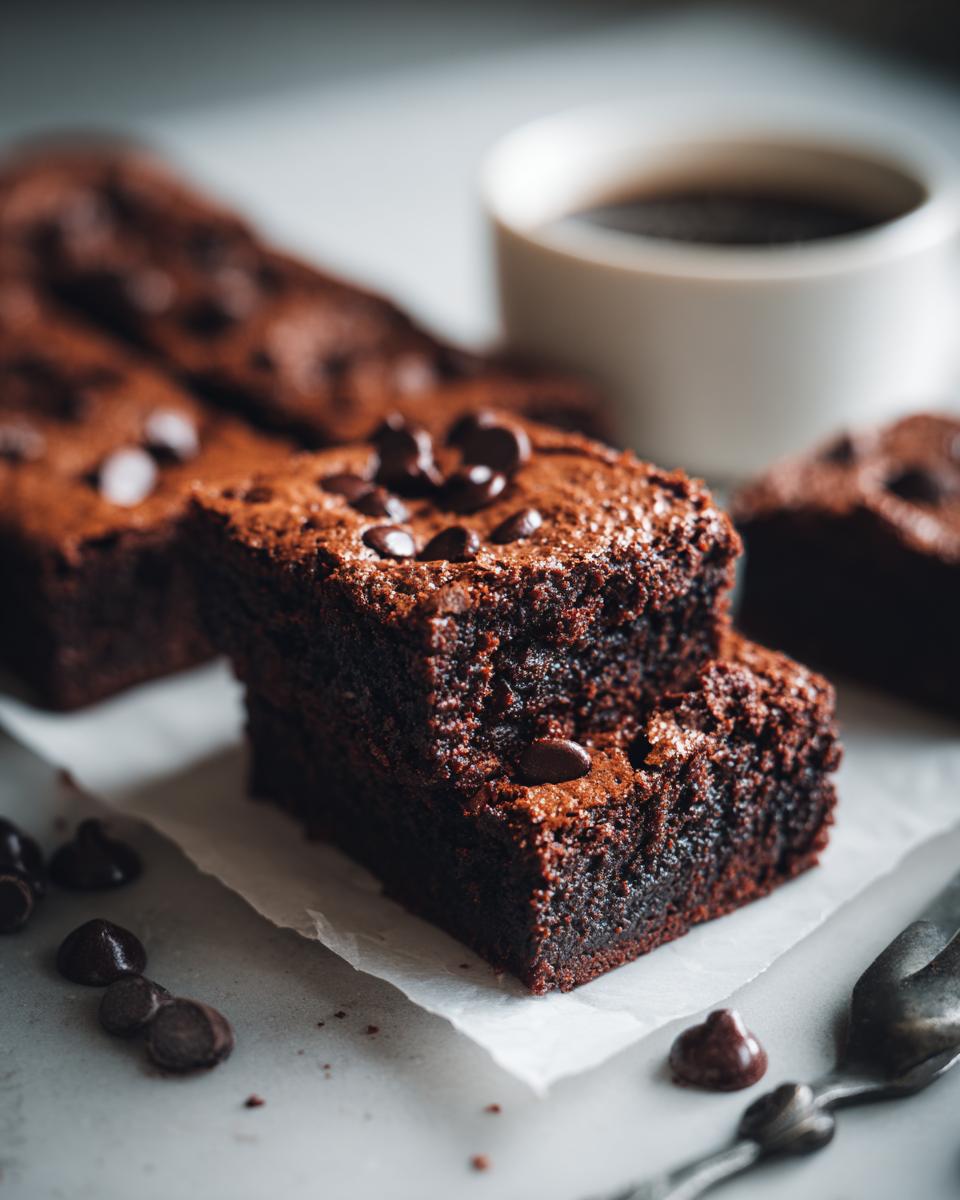 hot chocolate brownies close up 1