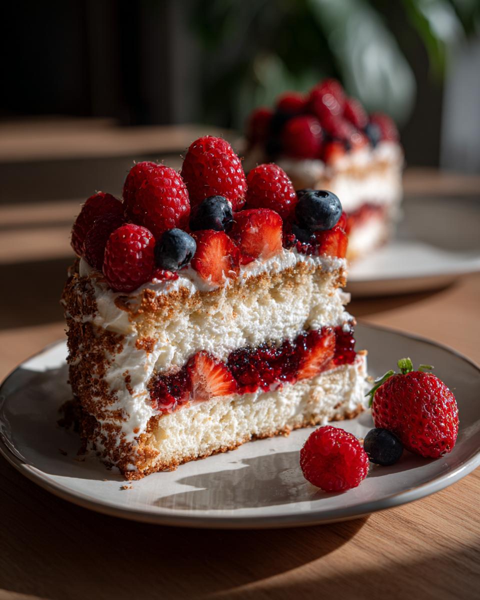 **The Best Italian Love Cake: 1 Recipe, Utterly Delicious!** 1 italian love cake slice berries 1