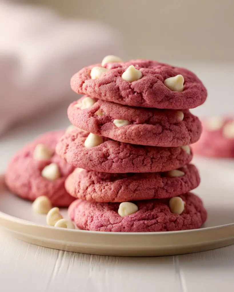 pink velvet cookies stack 1
