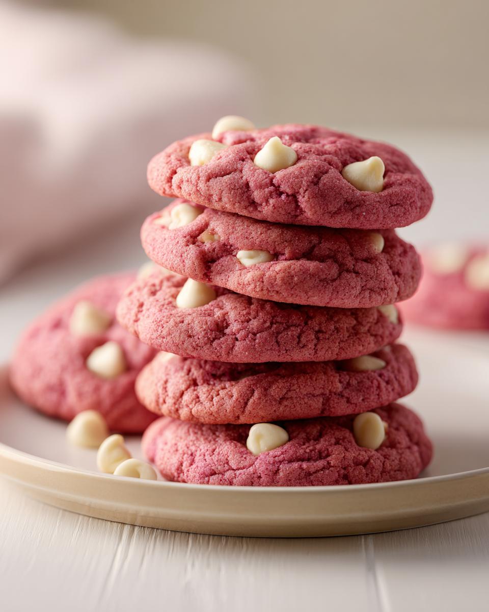 pink velvet cookies stack 1