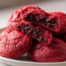 red velvet cookies close up 1