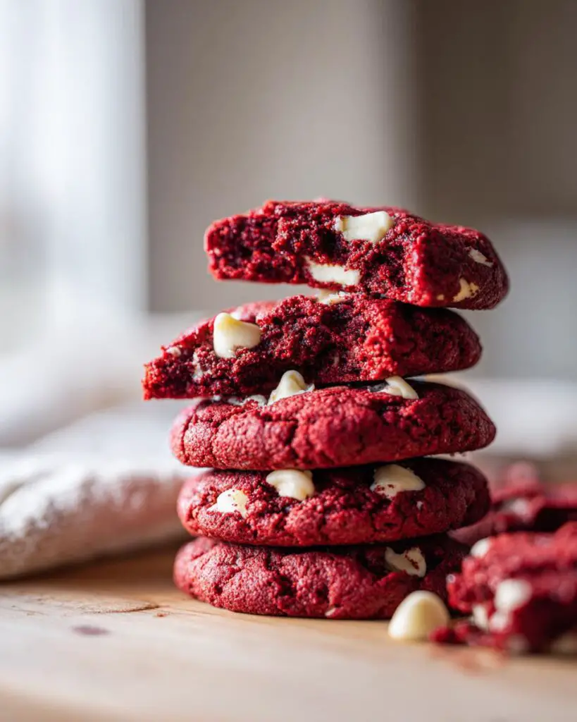 red velvet cookies stack 2