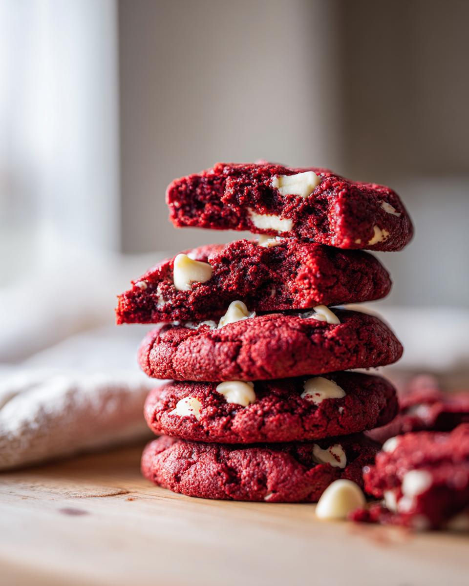 red velvet cookies stack 2
