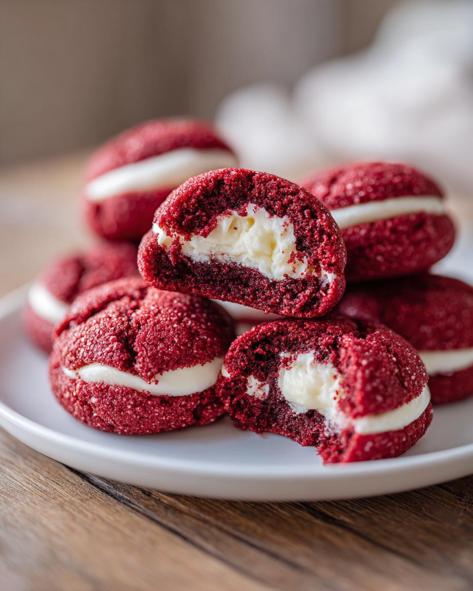 red velvet thumbprint cookies cream cheese 2