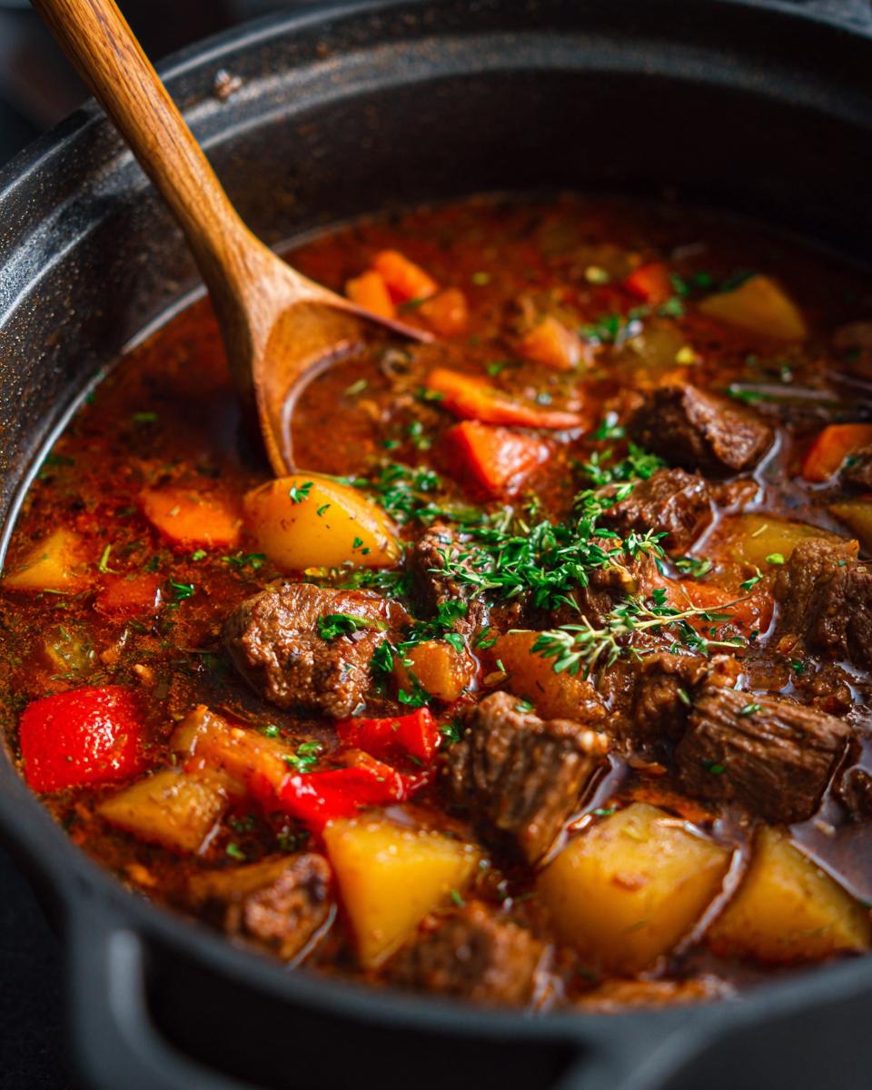 slow cooker potato beef soup delight