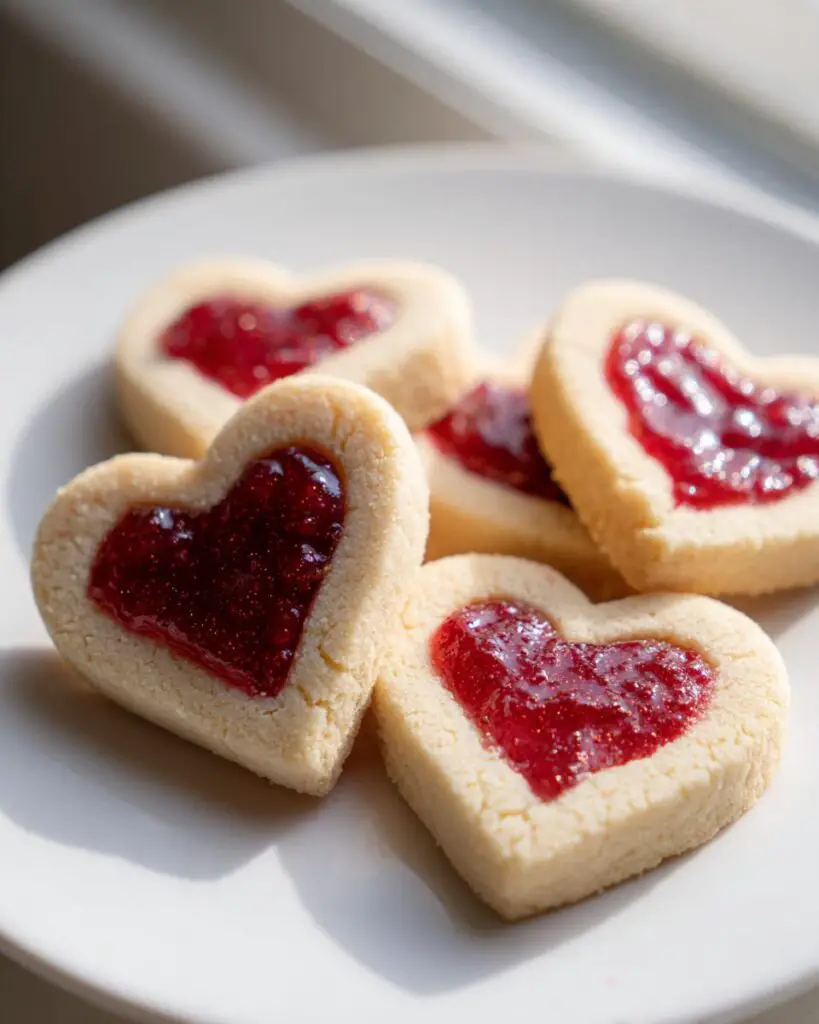 strawberry kiss cookies heart shaped 2