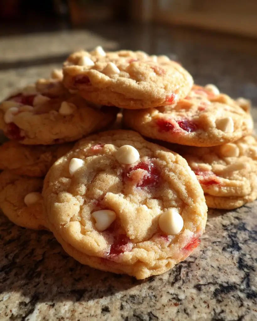 strawberry kiss cookies pile 1
