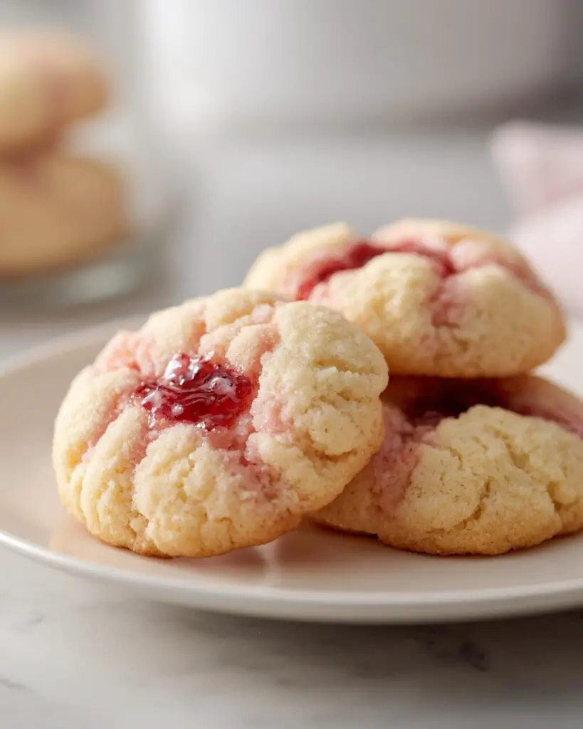 strawberry kiss cookies stack 4