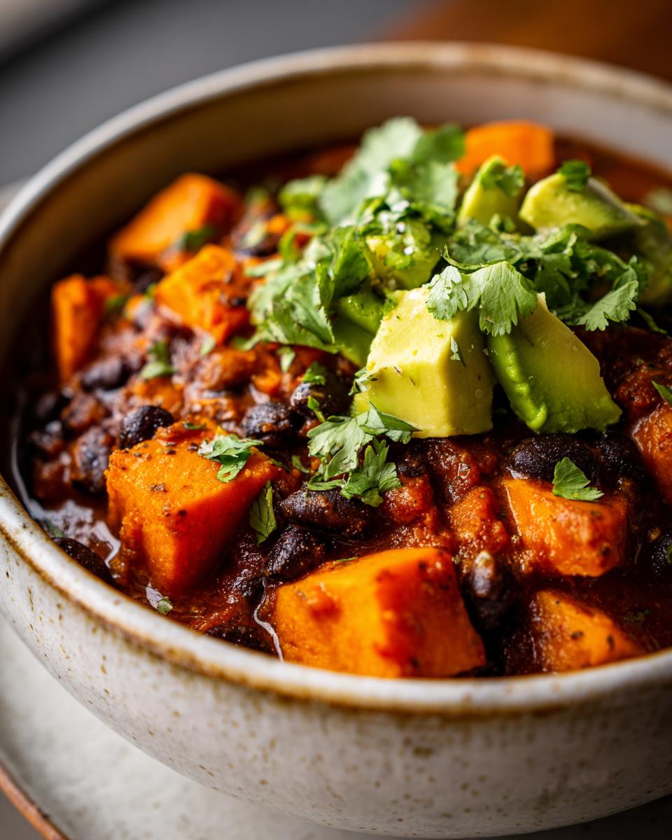 sweet potato black bean chili bowl 2 1