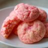 valentine strawberry cookies pile