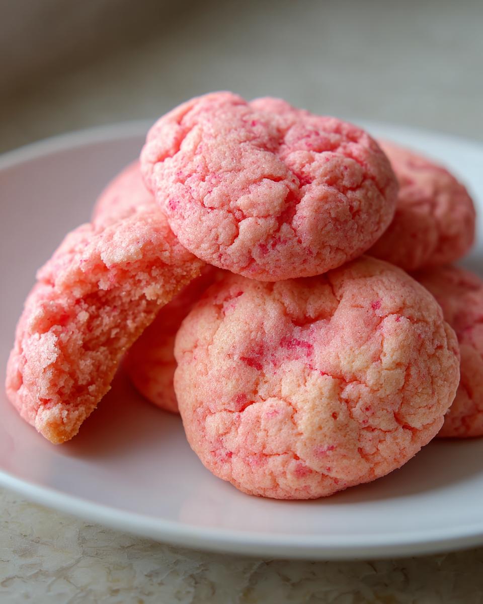 valentine strawberry cookies pile