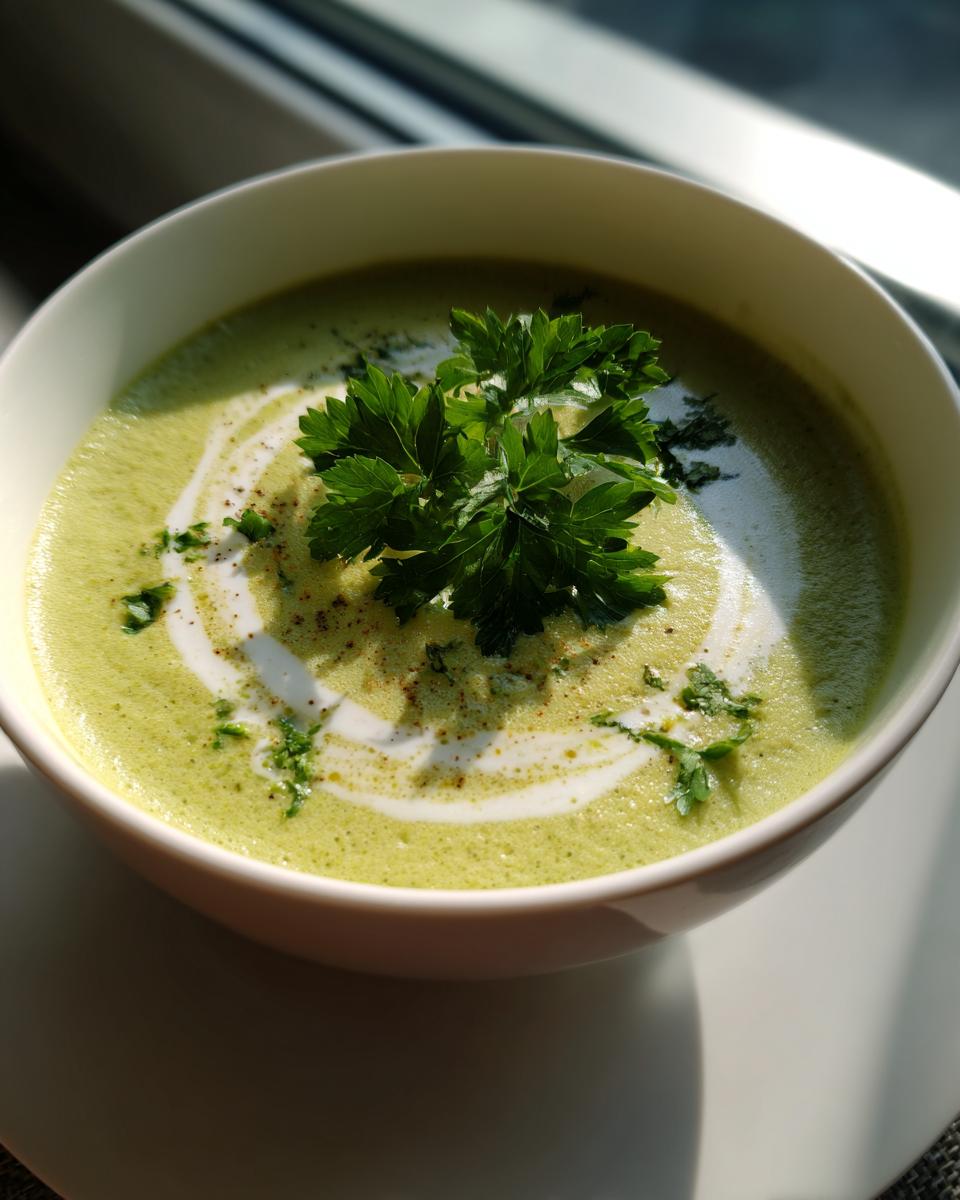 Amazing Asparagus Soup (Vegan) in 30 Minutes! 1 vegan asparagus soup bowl