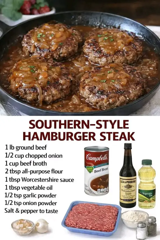 Southern-Style Hamburger Steak Don't LOSE this Recipe