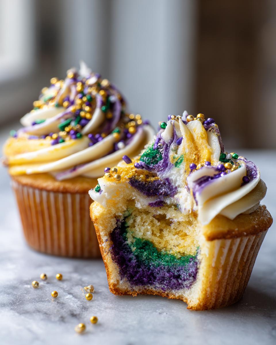 mardi gras cupcake bite 2