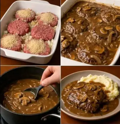 Salisbury Steak with Onion Gravy -Don't LOSE this Recipe
