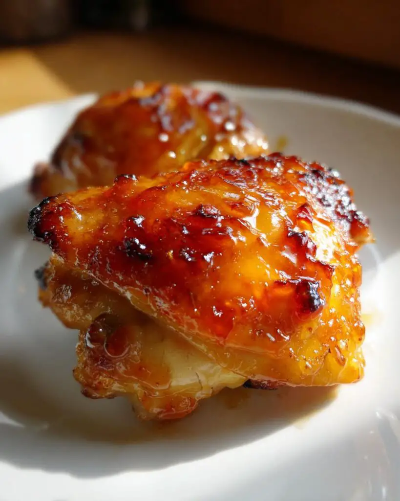 Amazing Air Fryer Apricot Glazed Chicken Thighs