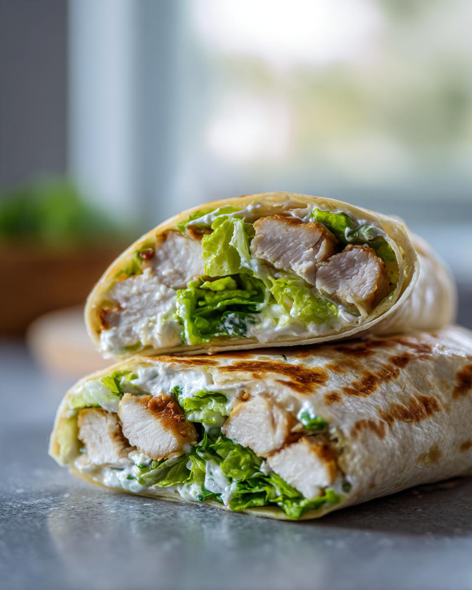 Amazing 10-Minute Chicken Caesar Wrap 1 Amazing 10-Minute Chicken Caesar Wrap