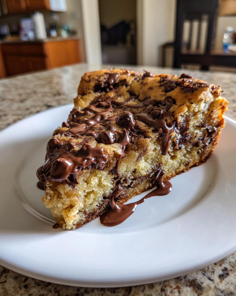 A slice of chocolate cake drizzled with chocolate, a dessert that's almost too good to share.