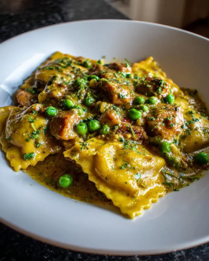 Amazing Creamy Asparagus Ravioli with Sausage 35min