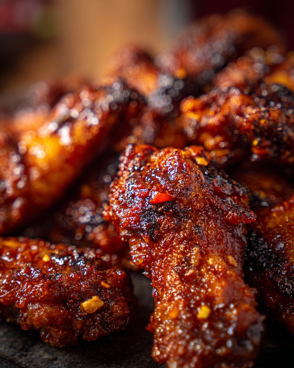 Close-up of crispy chicken wings, perfect for the easiest way to make crispy chicken at home.
