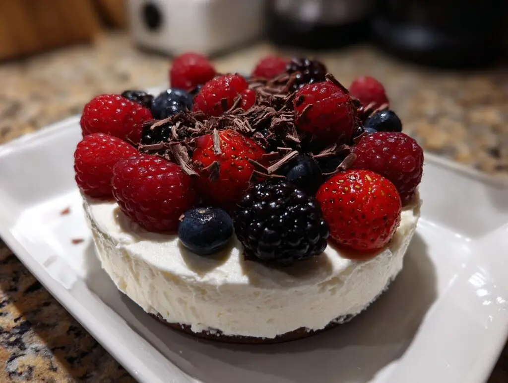 A beautiful dessert featuring fresh berries, perfect for the Easiest Dessert recipe.