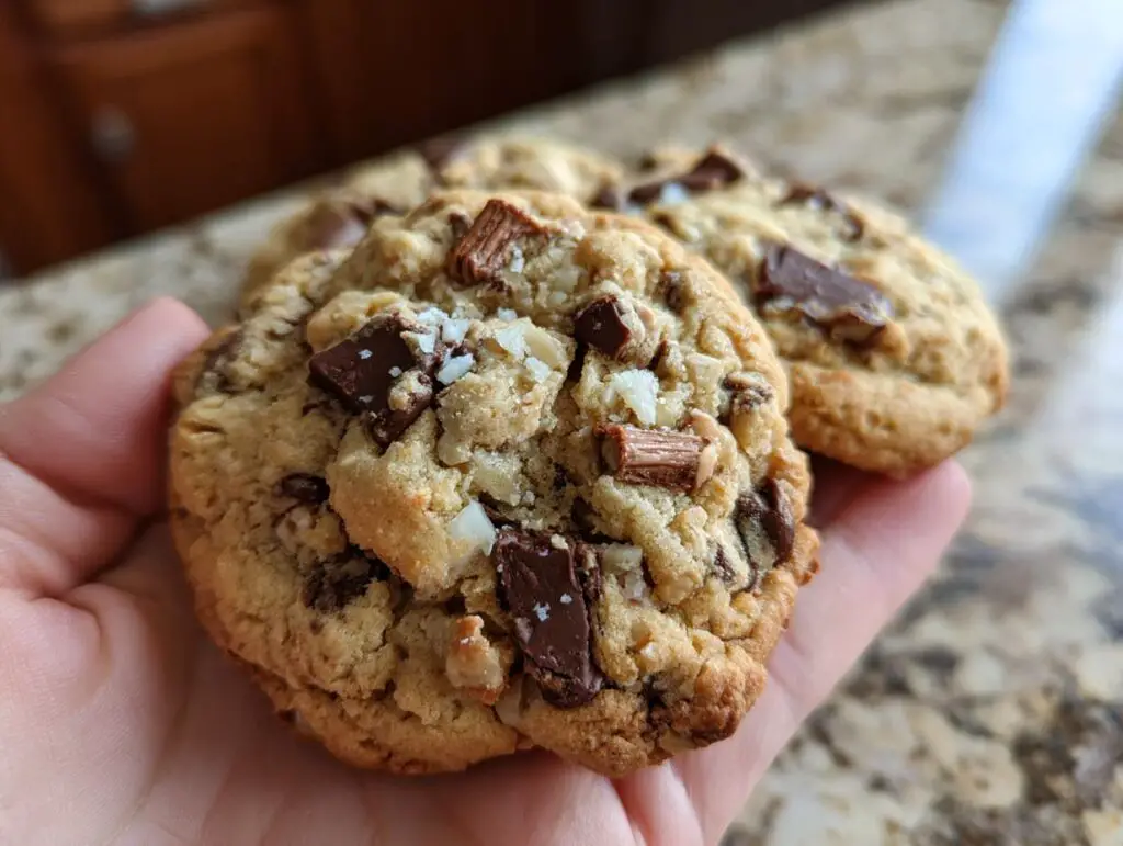 Close-up of chocolate chip cookies, perfect for the family gatherings.