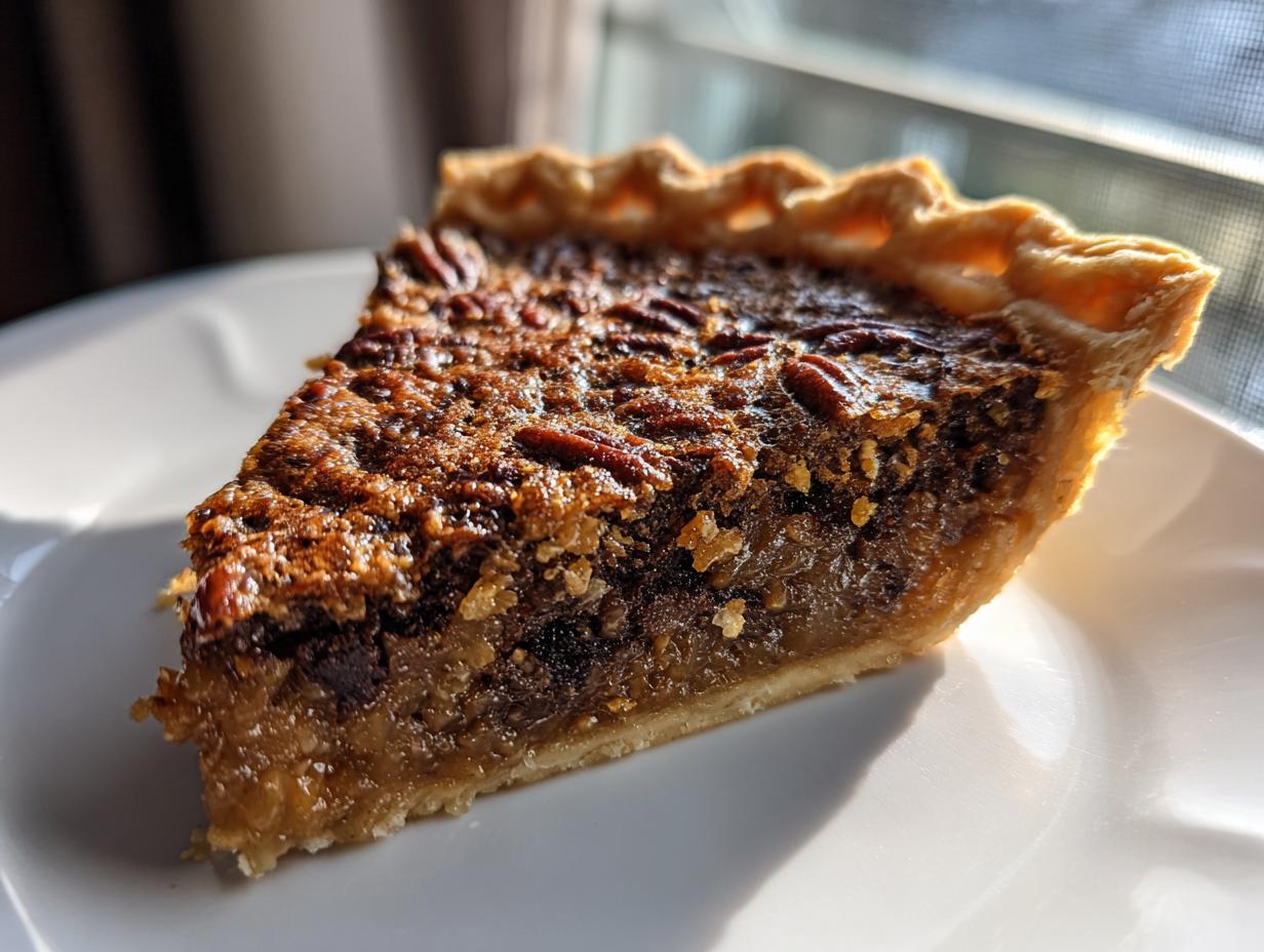 Close-up of a slice of pie, the dessert everyone asks for on holidays.