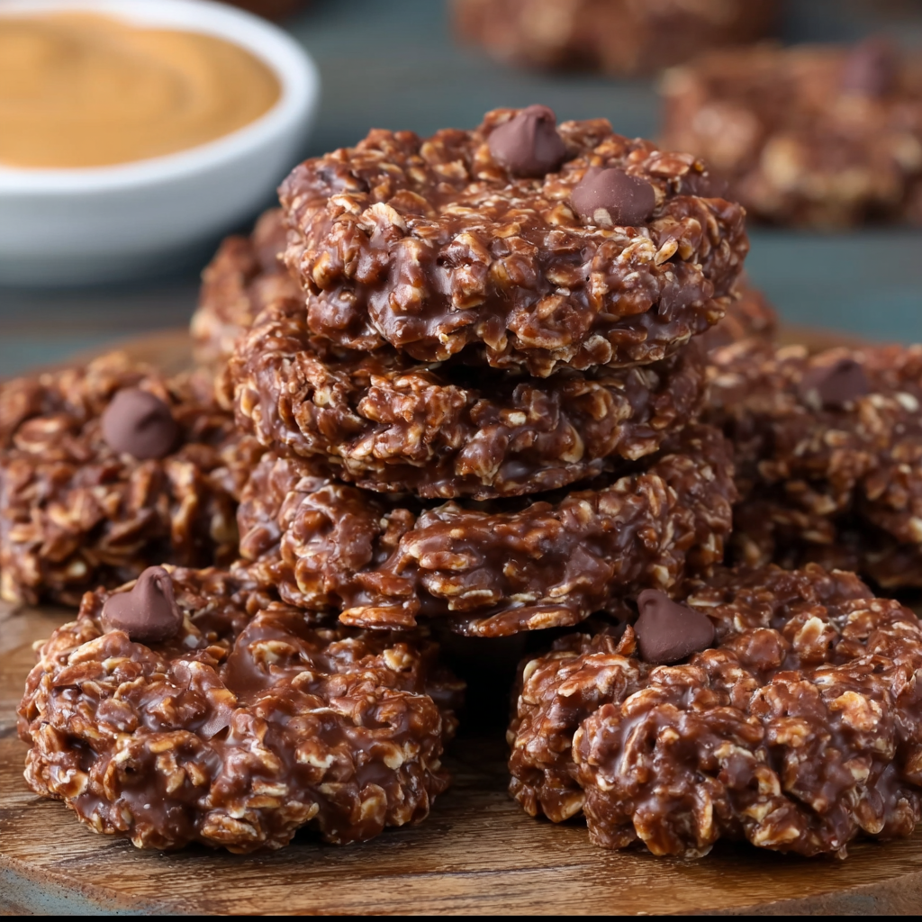 CHOCOLATE PEANUT BUTTER NO-BAKE COOKIES!