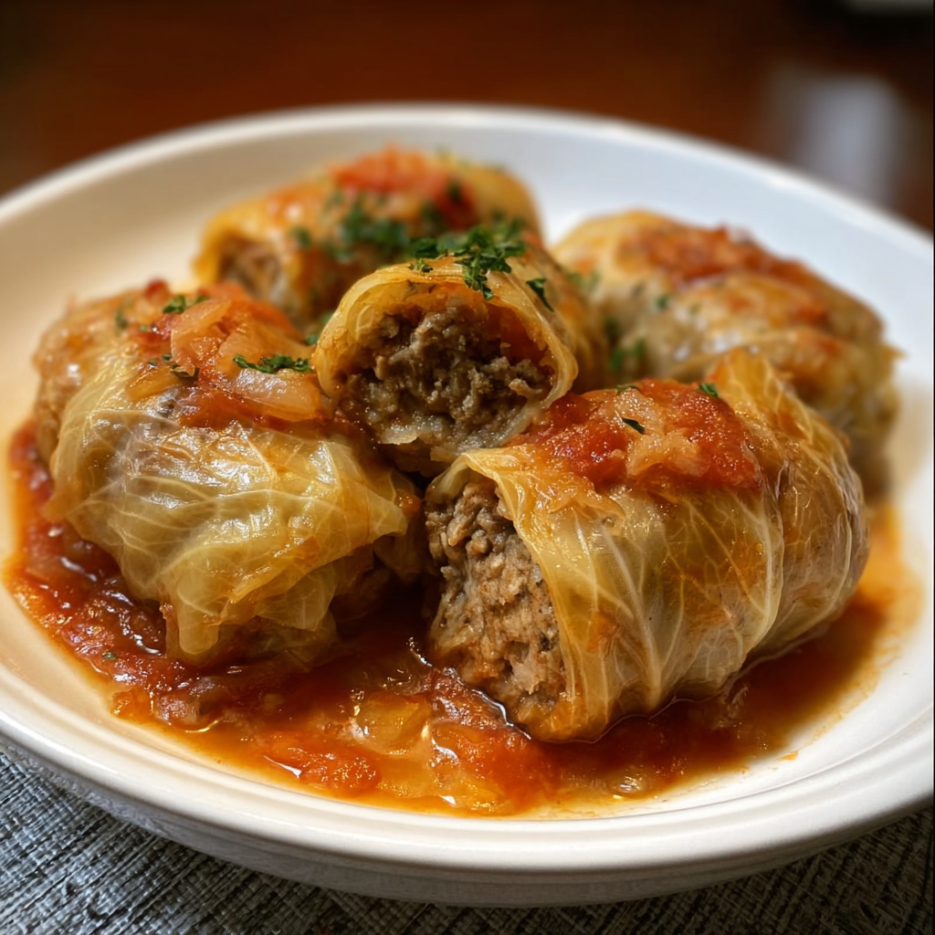 My Polish aunt taught me this and it's been a household fave since!. 1 ftuffed cabbage rolls
