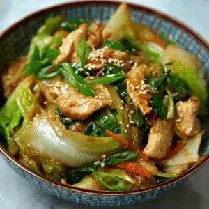Chinese Chicken Cabbage Stir-Fry