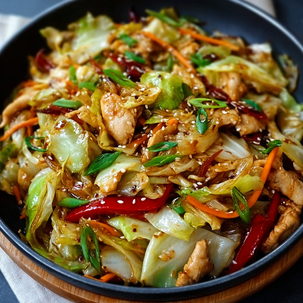 Chinese Chicken Cabbage Stir-Fry