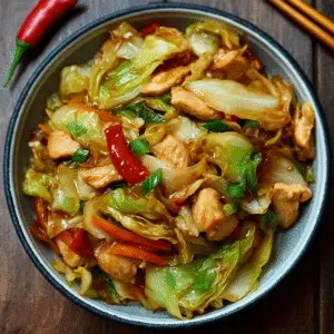 Chinese Chicken Cabbage Stir-Fry