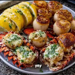 WOULD YOU EAT THIS GARLIC BUTTER LOBSTER AND SCALLOPS 2 WOULD YOU EAT THIS GARLIC BUTTER LOBSTER AND SCALLOPS