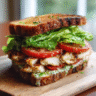 Garlic Butter Lettuce, Tomato & Grilled Chicken Sandwich