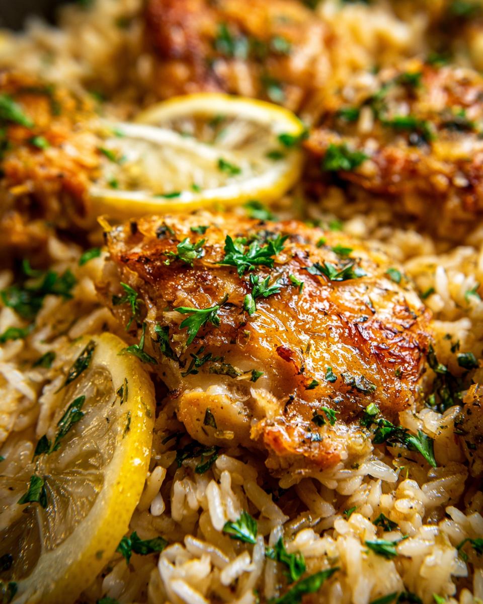 Amazing One Pot Lemon Herb Chicken and Rice
