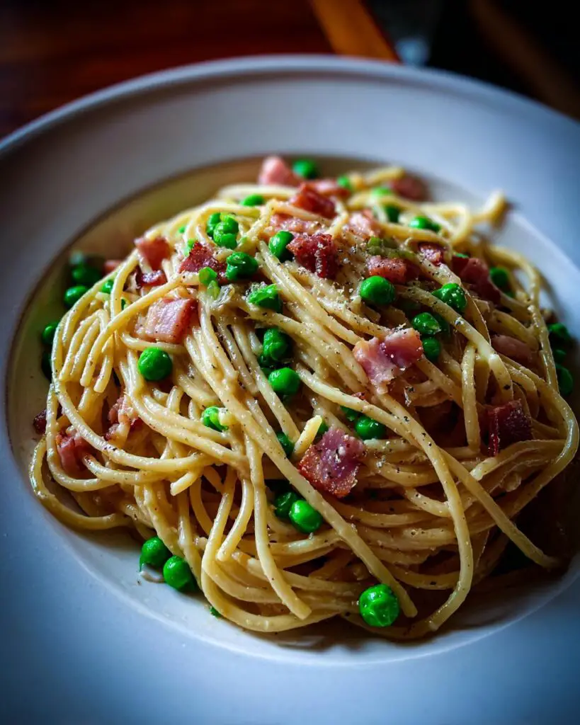 Amazing Pasta with Pancetta and Peas in 30 Mins
