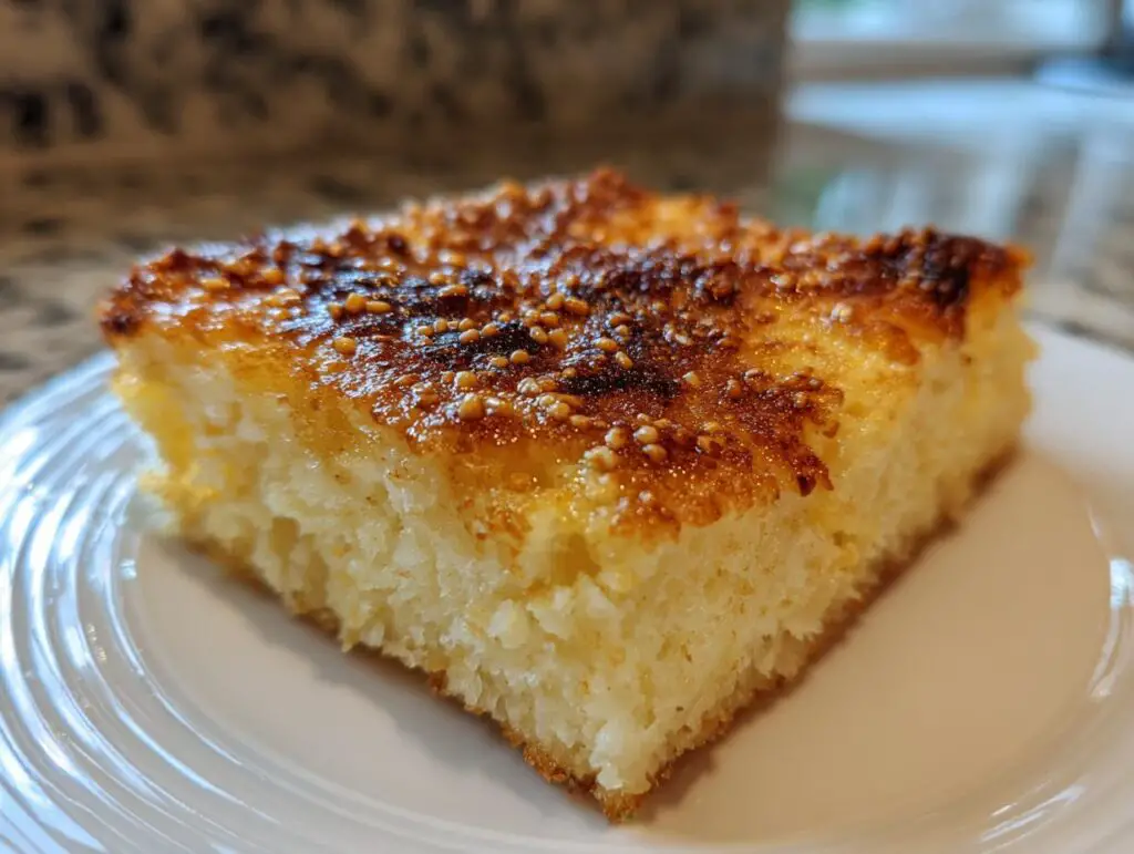 A slice of delicious sweet treat on a white plate. This is the easiest sweet treat on Facebook!