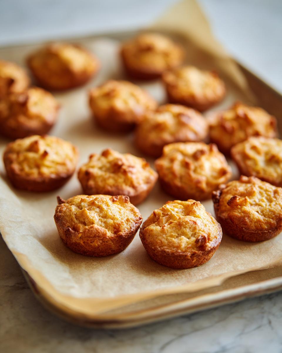 Close-up of freshly baked 3-Ingredient Tuna Cat Treats on a baking sheet, ready to be enjoyed.