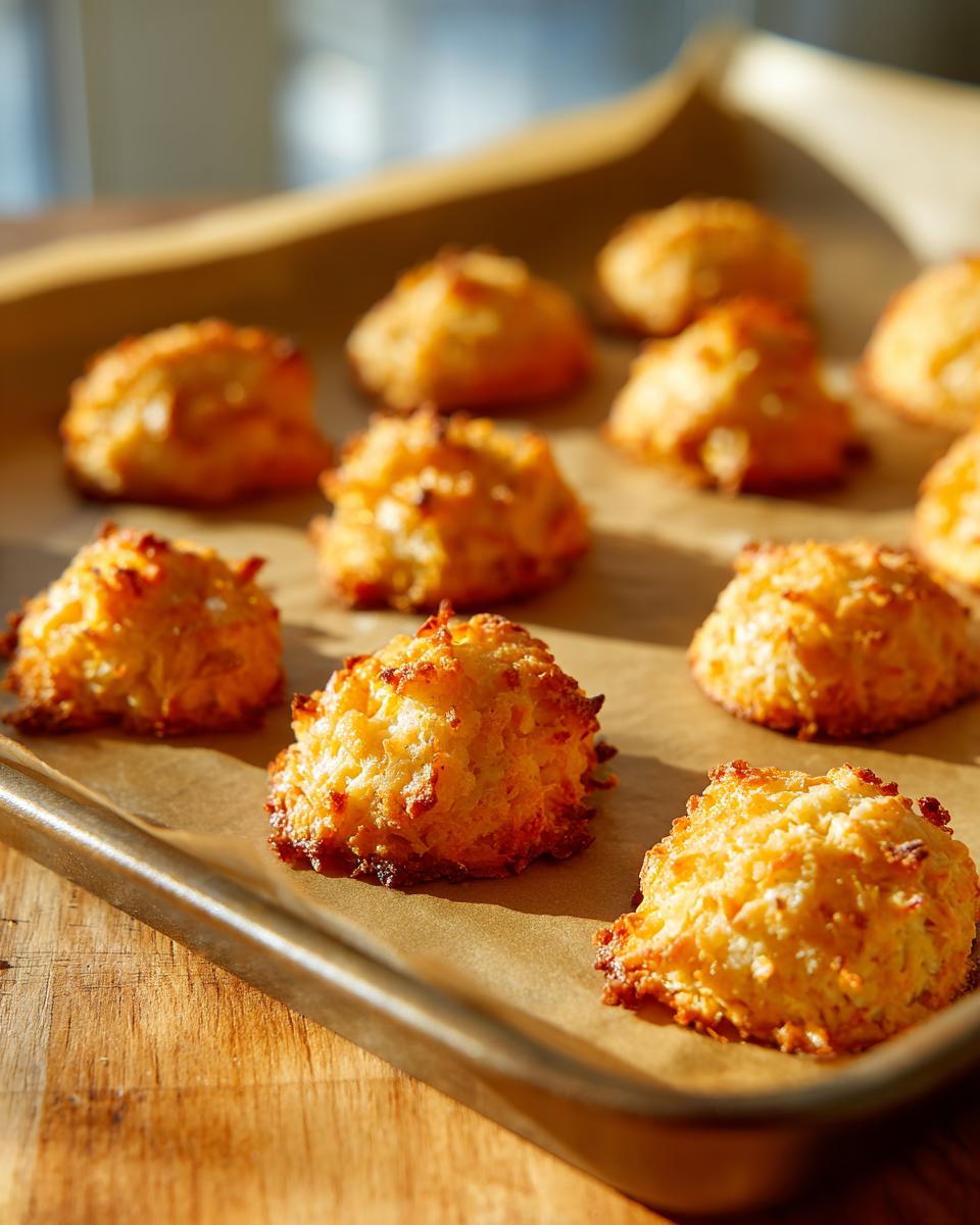 Close-up of freshly baked 3-Ingredient Tuna Cat Treats on a baking sheet, ready to be enjoyed.