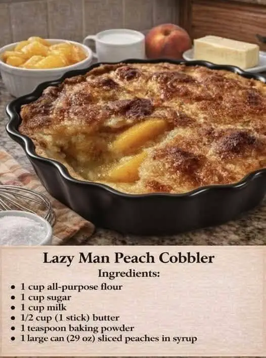 Layz man's peach Cobbler