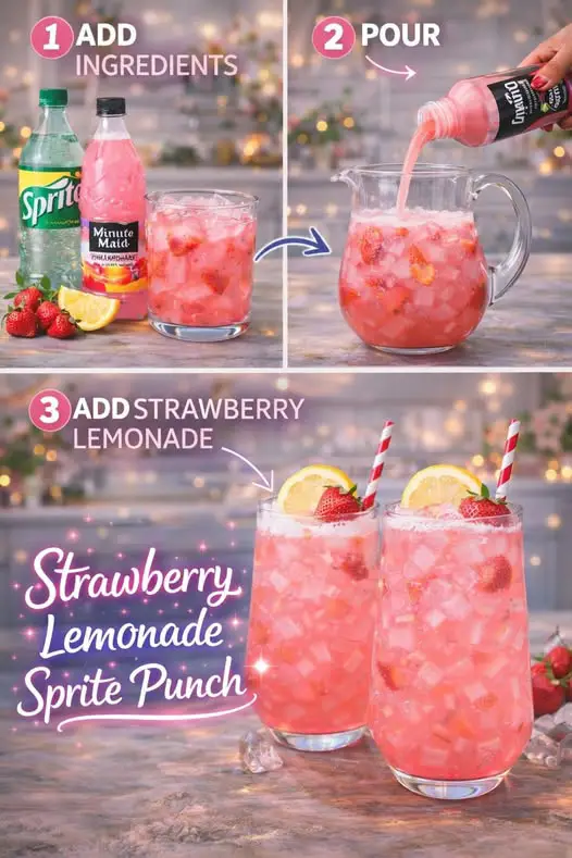 strawberry lemonade sprite punch