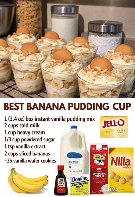 Best Banana Pudding Cup -Don't LOSE this Recipe 1 Best Banana Pudding Cup -Don't LOSE this Recipe