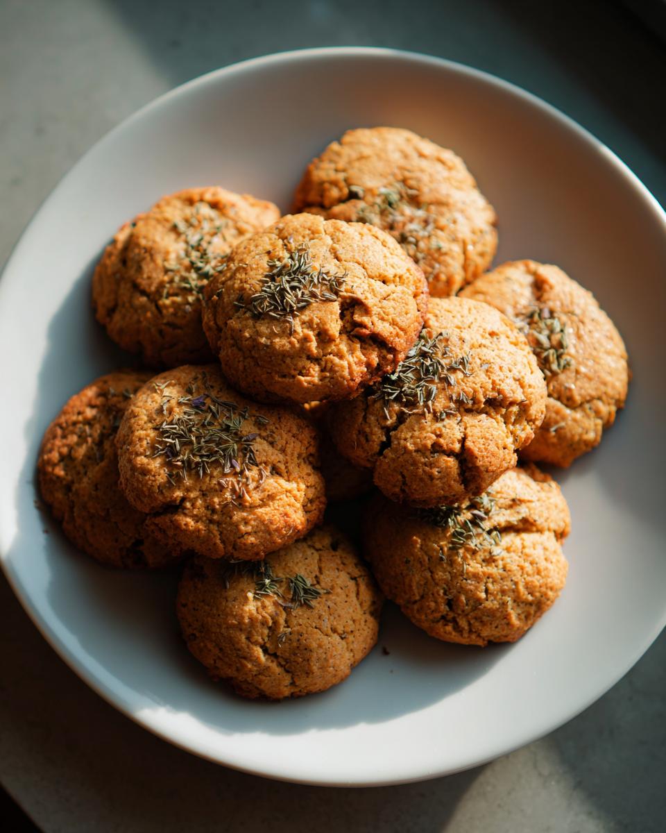 Overhead shot of a plate of catnip-infused cat treats.