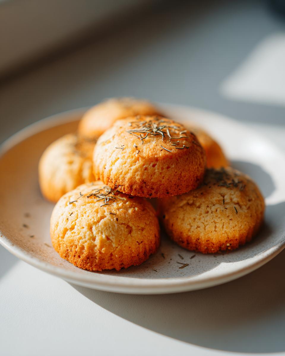 Close-up of a plate with several freshly baked catnip-infused cat treats, ready for happy cats.
