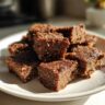 Close-up of homemade Chicken Liver Cat Treats on a white plate, ready to serve.