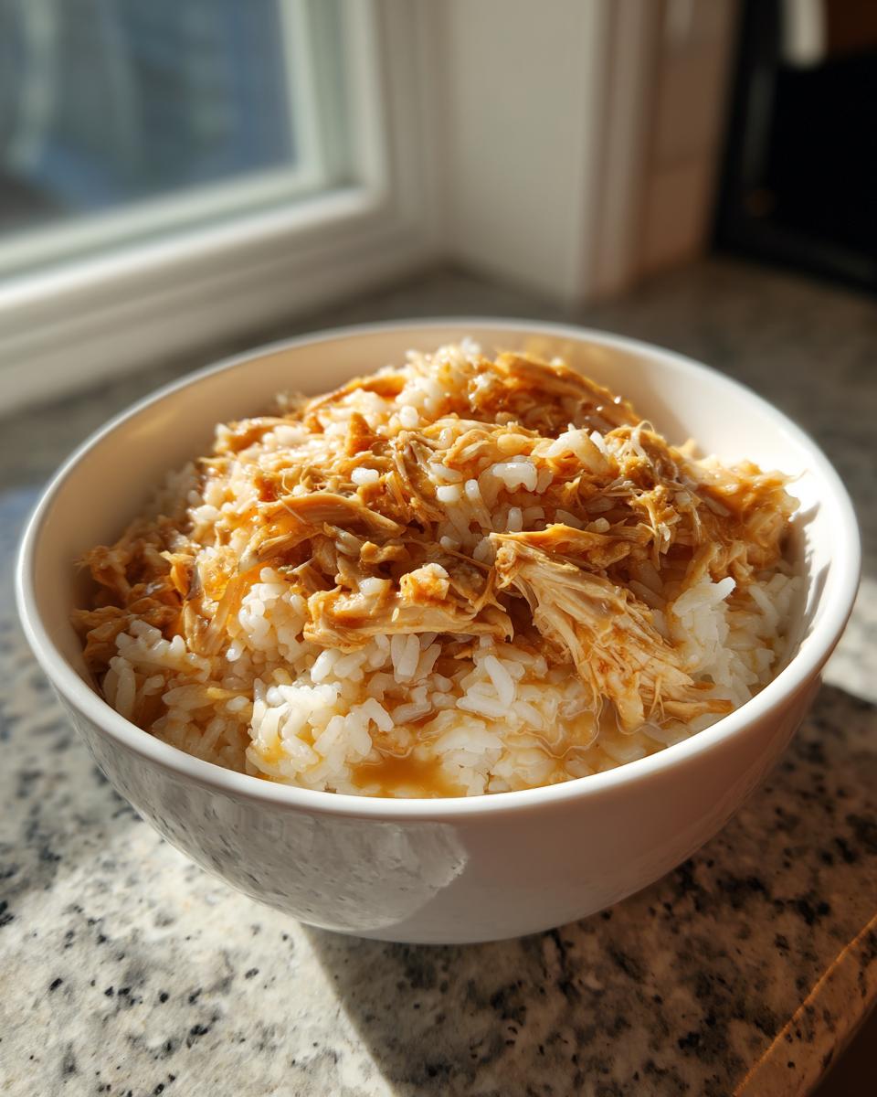 A bowl of homemade Chicken & Rice Cat Meal, ready to serve.