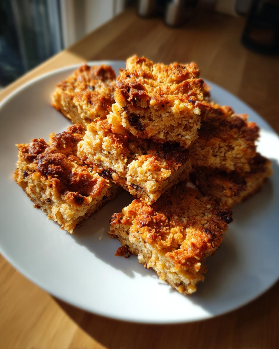 Close-up of several crunchy oven-baked cat treats on a white plate, ready to be enjoyed.